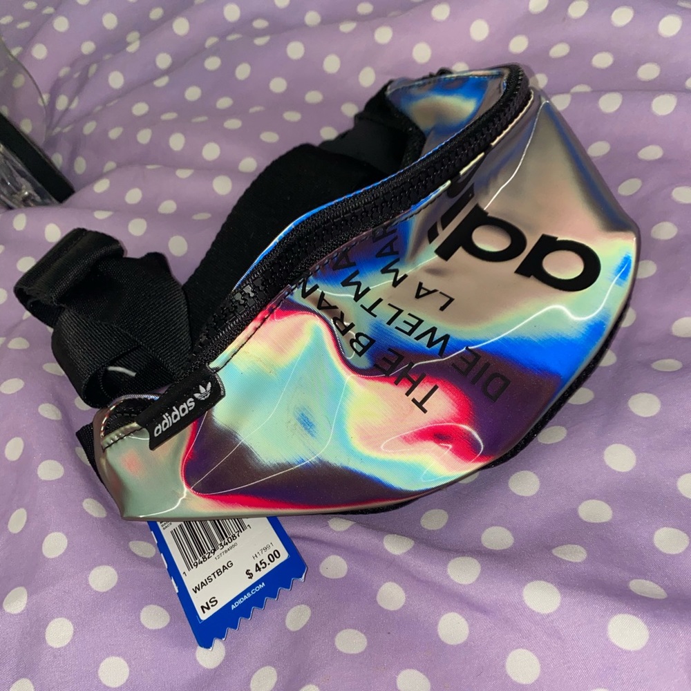 Authentic holographic Adidas fanny pack